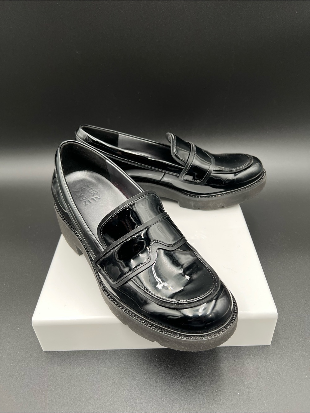 Naturalizer Black Patent Leather Women's Penny Loafers